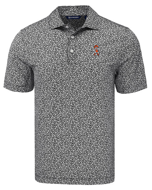 Oklahoma State Cowboys Wrestling Pete Cutter & Buck Pike Eco Flora Print Recycled Mens Polo BL_MANN_HG 