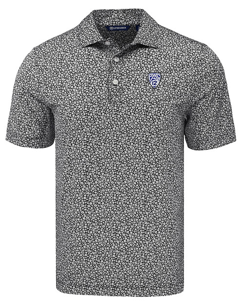 PAC-12 Conference Cutter & Buck Pike Eco Flora Print Recycled Mens Polo BL_MANN_HG 