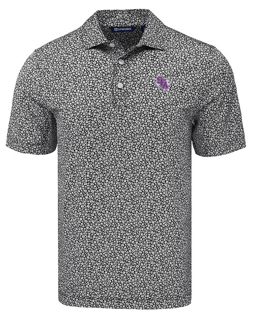 Stephen F Austin Lumberjacks Cutter & Buck Pike Eco Flora Print Recycled Mens Polo BL_MANN_HG 