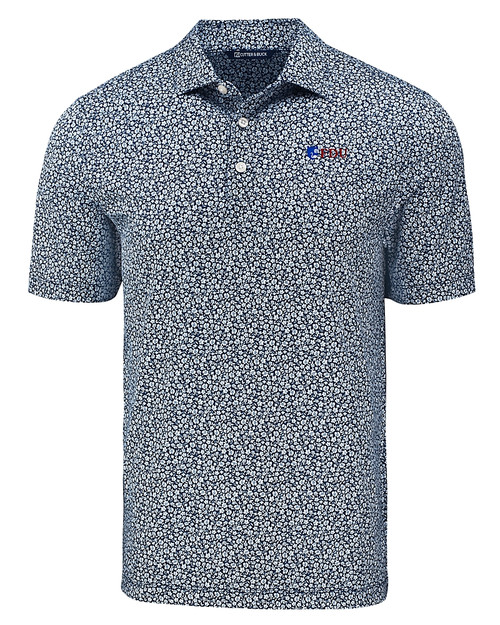Fairleigh Dickinson Knights Cutter & Buck Pike Eco Flora Print Recycled Mens Polo NVBU_MANN_HG 