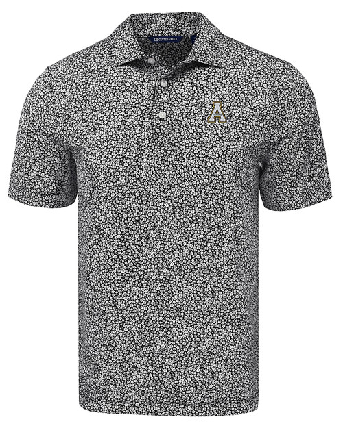 Appalachian State Mountaineers Cutter & Buck Pike Eco Flora Print Recycled Mens Polo BL_MANN_HG 