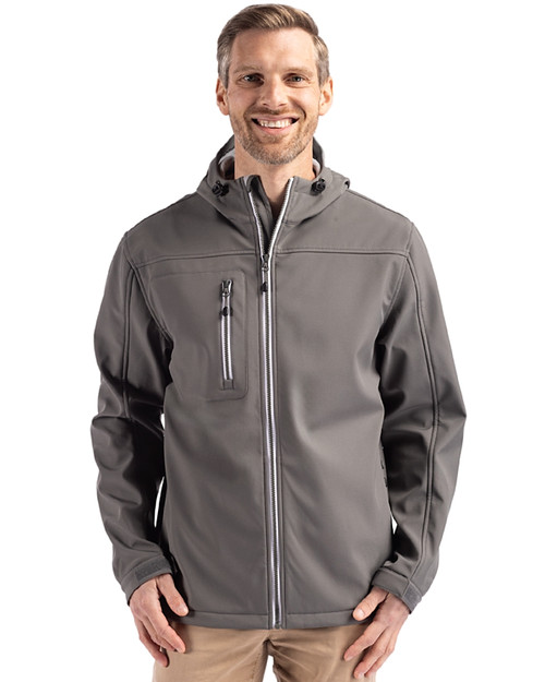 Clique Telemark Eco Stretch Softshell Full Zip Mens Hooded Jacket PSL_PRO_HG 1