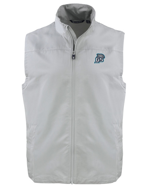 Gulf Shores High School Cutter & Buck Charter Recycled Packable Mens Full Zip Vest Polished Medium Gray Mannequin