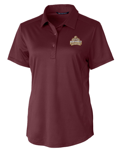 Riverdale High School Cutter & Buck Prospect Eco Textured Stretch Recycled Womens Short Sleeve Polo BRD_MANN_HG 1