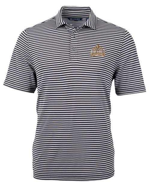 Riverdale High School Cutter & Buck Virtue Eco Pique Stripe Recycled Mens Polo BL_MANN_HG 1