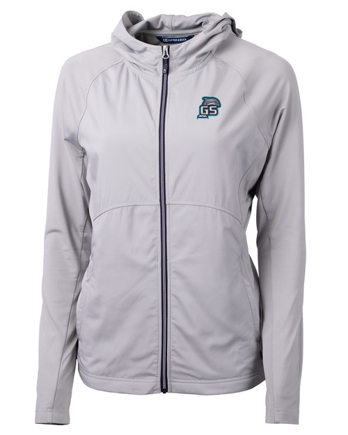 Gulf Shores High School Cutter & Buck Adapt Eco Knit Hybrid Recycled Womens Full Zip Jacket POL_MANN_HG 1