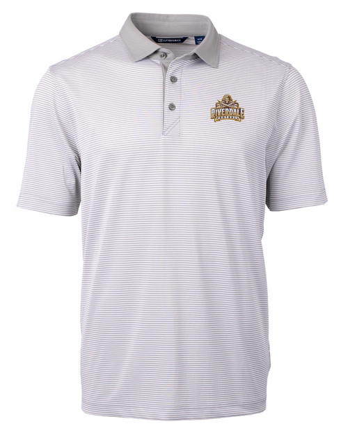 Riverdale High School 91���� Virtue Eco Pique Micro Stripe Recycled Mens Polo POLWH_MANN_HG 1