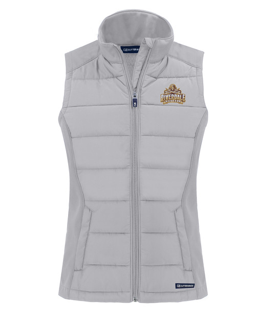 Riverdale High School Cutter & Buck Evoke Hybrid Eco Softshell Recycled Womens Full Zip Vest CNC_MANN_HG 1