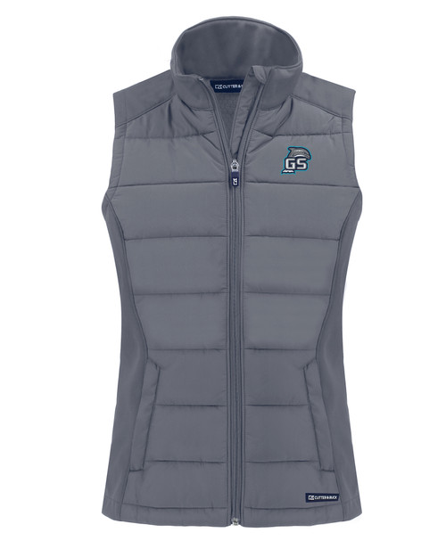 Gulf Shores High School Cutter & Buck Evoke Hybrid Eco Softshell Recycled Womens Full Zip Vest EG_MANN_HG 1