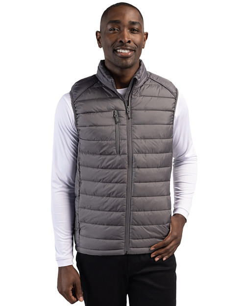 Clique Hudson Insulated Mens Full-Zip Puffer Vest GRY_PRO_HG 1