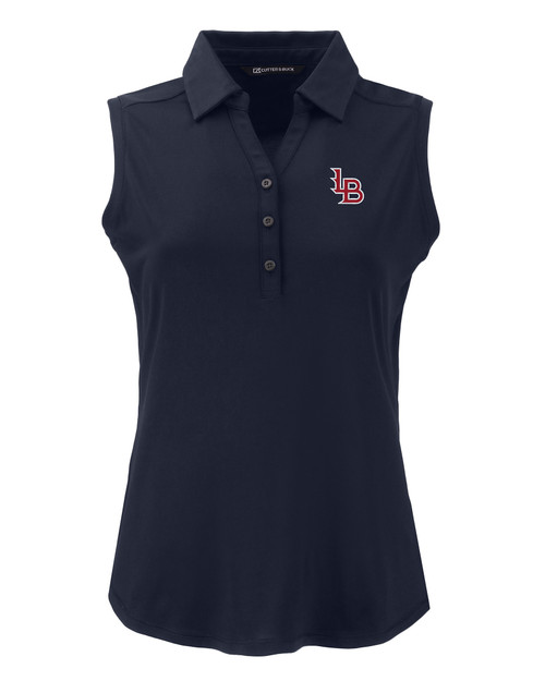 Louisville Bats Cutter & Buck Forge Eco Stretch Recycled Womens Sleeveless Polo NVBU_MANN_HG 1
