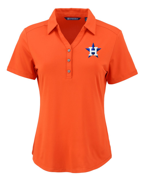 Houston Astros Cutter & Buck Forge Eco Stretch Recycled Womens Short Sleeve Polo CLO_MANN_HG 1