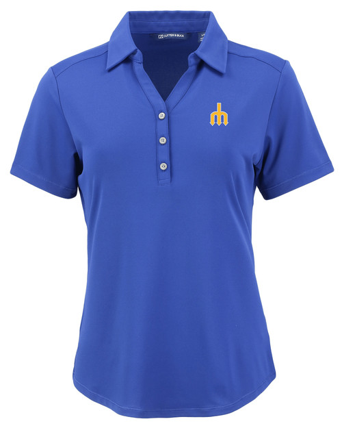 Seattle Mariners Cooperstown Cutter & Buck Forge Eco Stretch Recycled Womens Short Sleeve Polo TBL_MANN_HG 1