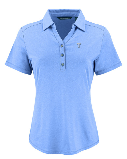 Texas Rangers Mono Cutter & Buck Forge Eco Stretch Recycled Womens Short Sleeve Polo DALH_MANN_HG 1