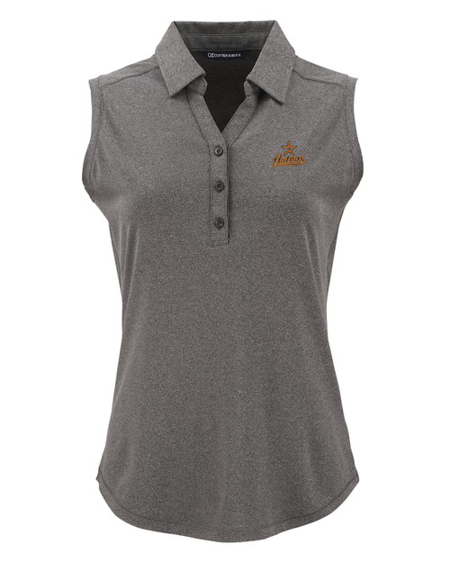 Houston Astros Cooperstown Cutter & Buck Forge Eco Stretch Recycled Womens Sleeveless Polo DBLH_MANN_HG 1