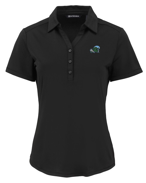 Tulane Green Wave Cutter & Buck Forge Eco Stretch Recycled Womens Short Sleeve Polo BL_MANN_HG 