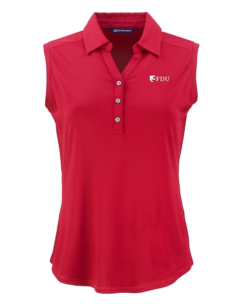 Fairleigh Dickinson Knights Cutter & Buck Forge Eco Stretch Recycled Womens Sleeveless Polo CDR_MANN_HG 