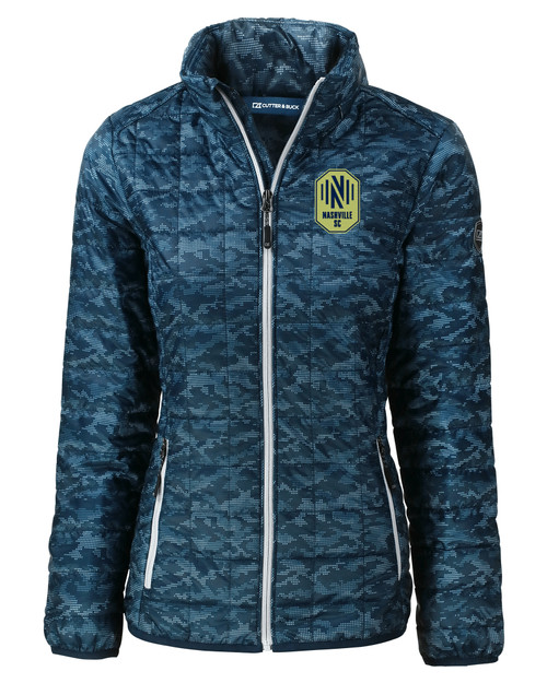Nashville SC Cutter & Buck Rainier PrimaLoft® Womens Eco Insulated Full Zip Printed Puffer Jacket DN_MANN_HG 1