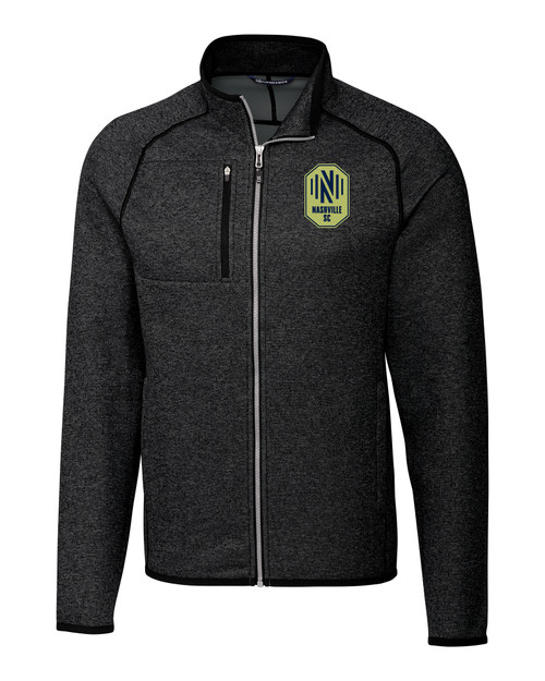 Nashville SC Cutter & Buck Mainsail Sweater-Knit Mens Big and Tall Full Zip Jacket CCH_MANN_HG 1