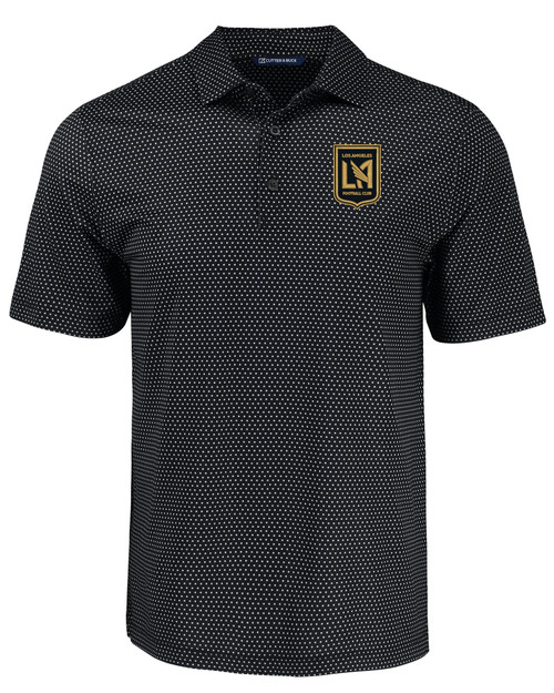 LAFC Cutter & Buck Pike Eco Shadow Check Print Recycled Mens Big & Tall Polo BL_MANN_HG 1