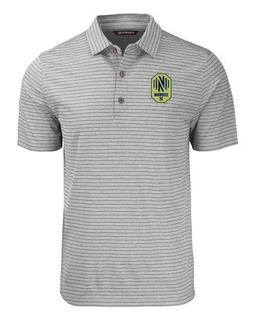 Nashville SC Cutter & Buck Forge Eco Heather Stripe Stretch Recycled Mens Big & Tall Polo EGH_MANN_HG 1