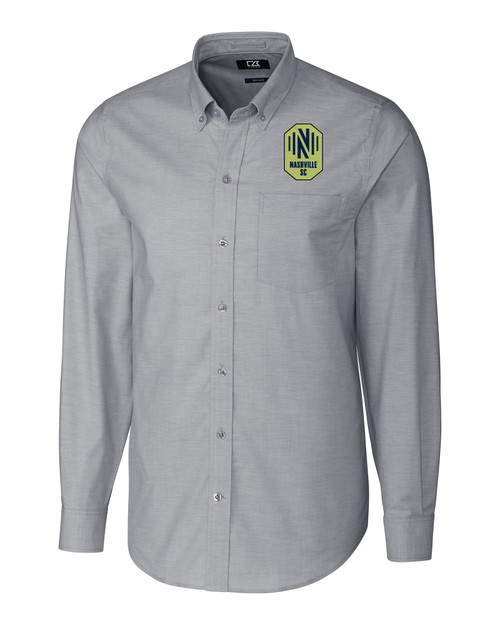 Nashville SC Cutter & Buck Stretch Oxford Mens Long Sleeve Dress Shirt CC_MANN_HG 1