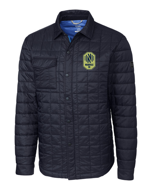 Nashville SC Cutter & Buck Rainier PrimaLoft® Mens Eco Insulated Quilted Shirt Jacket DN_MANN_HG 1