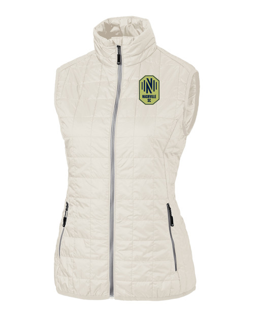 Nashville SC Cutter & Buck Rainier PrimaLoft® Womens Eco Insulated Full Zip Puffer Vest CCO_MANN_HG 1