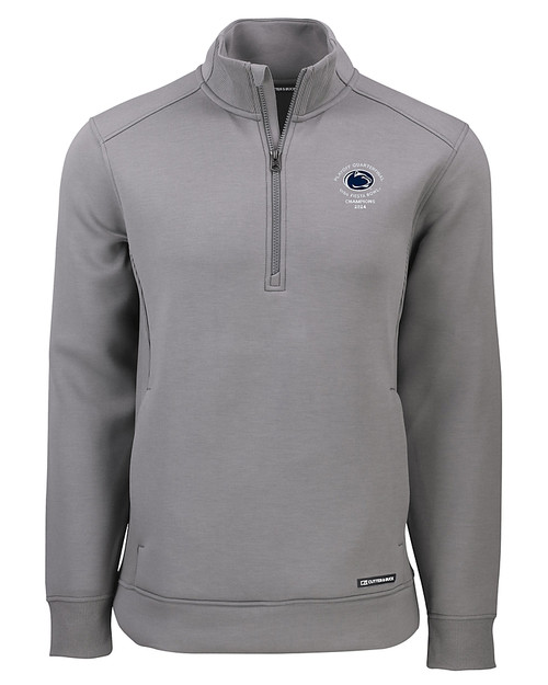 Penn State Nittany Lions College Football Playoff 2024 Fiesta Bowl Champions Cutter & Buck Roam Eco Recycled Quarter Zip Mens Pullover EG_MANN_HG 