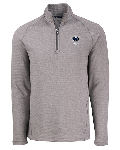 Penn State Nittany Lions College Football Playoff 2024 Fiesta Bowl Champions Cutter & Buck Peshastin Fleece Recycled Mens Half Zip Pullover EGH_MANN_HG 