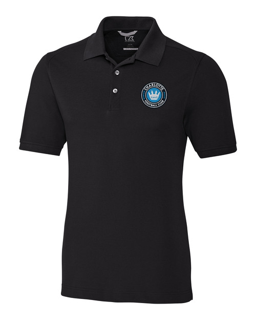 Charlotte FC Cutter & Buck Advantage Eco Tri-Blend Pique Mens Polo BL_MANN_HG 1