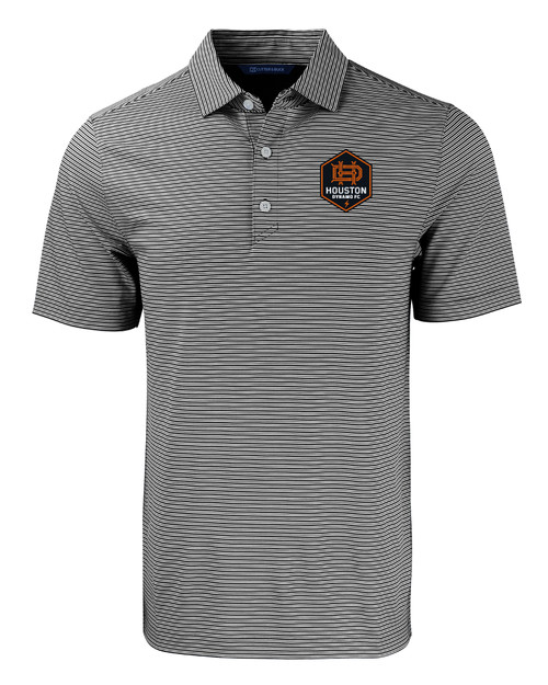 Houston Dynamo FC Cutter & Buck Forge Eco Double Stripe Stretch Recycled Mens Big &Tall Polo BLWH_MANN_HG 1