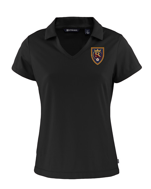 Real Salt Lake Cutter & Buck Daybreak Eco Recycled Womens V-neck Polo Black Mannequin
