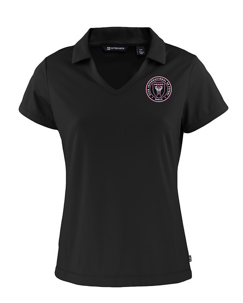 Inter Miami CF Cutter & Buck Daybreak Eco Recycled Womens V-neck Polo Black Mannequin
