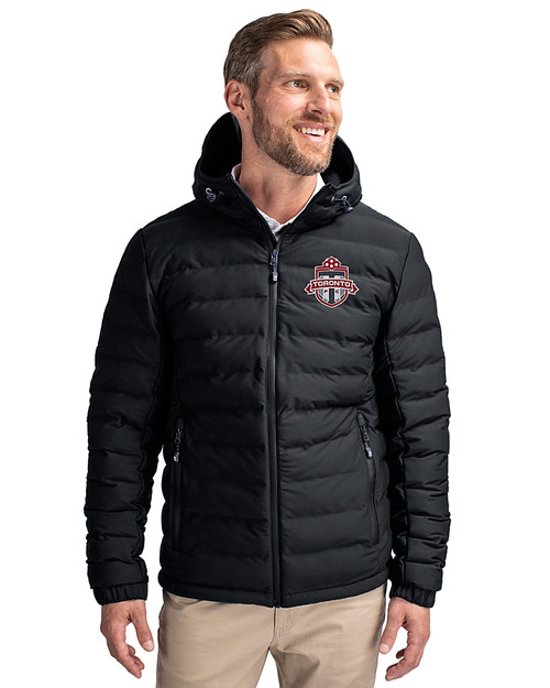 Toronto FC Cutter & Buck Mission Ridge Repreve® Eco Insulated Mens Puffer Jacket Black Front