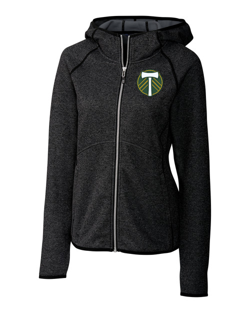 Portland Timbers Cutter & Buck Mainsail Full Zip Hooded Womens Jacket CCH_MANN_HG 1