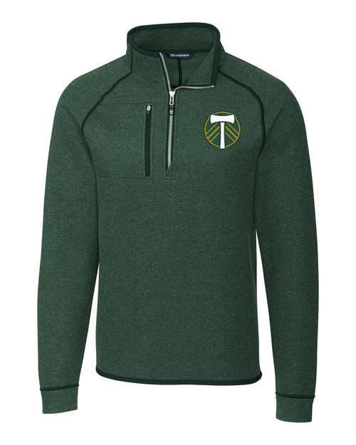Portland Timbers Cutter & Buck Mainsail Sweater-Knit Mens Half Zip Pullover Jacket HH_MANN_HG 1
