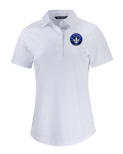 CF Montréal Cutter & Buck Prospect Eco Textured Stretch Recycled Womens Short Sleeve Polo WH_MANN_HG 1