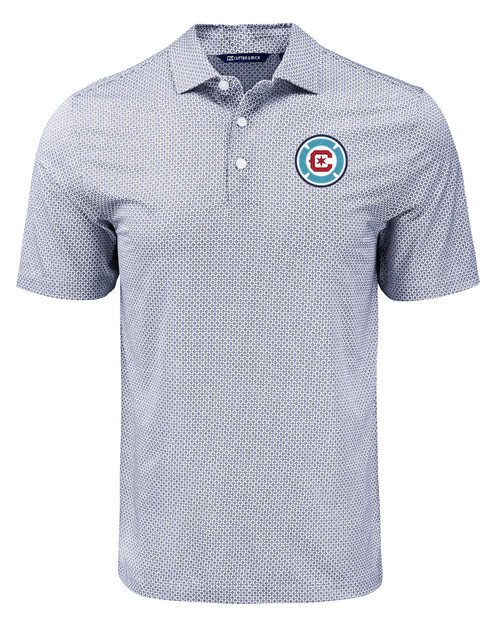 Chicago Fire FC Cutter & Buck Pike Eco Diamond Dot Print Recycled Mens Big & Tall Polo BL_MANN_HG 1
