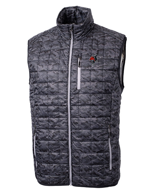 Texas Tech Red Raiders College Vault- Cutter & Buck Rainier PrimaLoft® Mens Eco Insulated Full Zip Printed Puffer Vest BL_MANN_HG 