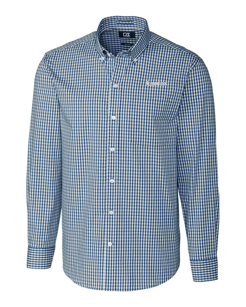 Kardex Cutter & Buck Easy Care Stretch Gingham Mens Long Sleeve Dress Shirt LYN_MANN_HG 1
