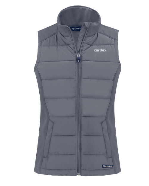 Kardex Cutter & Buck Evoke Hybrid Softshell Recycled Womens Full Zip Vest EG_MANN_HG 1