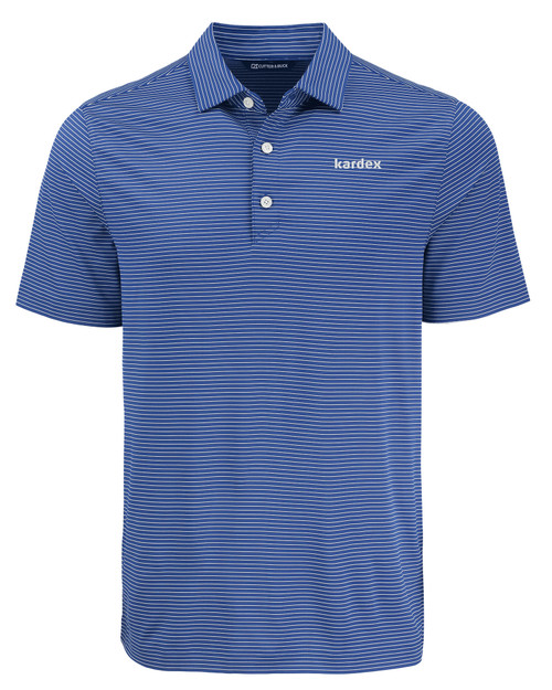 Kardex Cutter & Buck Forge Eco Fine Line Stripe Stretch  Recycled Mens Polo TBWH_MANN_HG 1