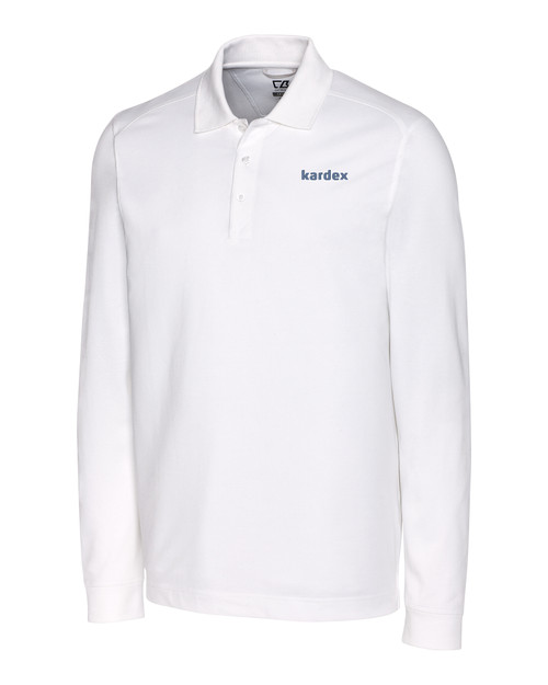 Kardex - Cutter & Buck Advantage Eco Tri-Blend Pique Mens Long Sleeve Polo WH_MANN_HG 1