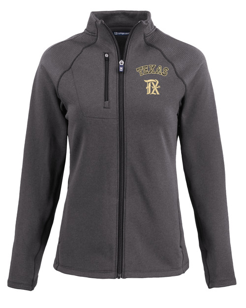 Texas Rangers City Connect Cutter & Buck Peshastin Fleece Recycled Womens Full Zip Jacket BLH_MANN_HG 1