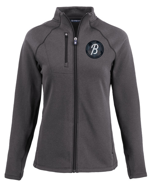 Baltimore Orioles City Connect Cutter & Buck Peshastin Fleece Recycled Womens Full Zip Jacket BLH_MANN_HG 1