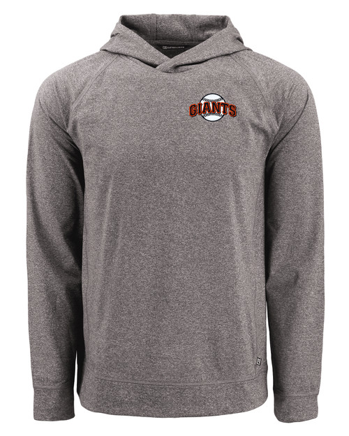 San Francisco Giants Cooperstown Cutter & Buck Adapt Knit Recycled Mens Heathered Hooded Pullover BLH_MANN_HG 1