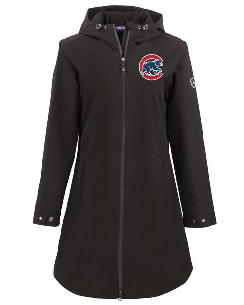Chicago Cubs Cutter & Buck Camano Everyday Stretch Recycled Womens Water Resistant Jacket BL_MANN_HG 1