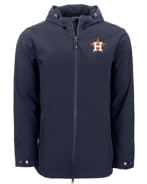Houston Astros Cutter & Buck Camano Everyday Stretch Recycled Mens Water Resistant Jacket NVBU_MANN_HG 1