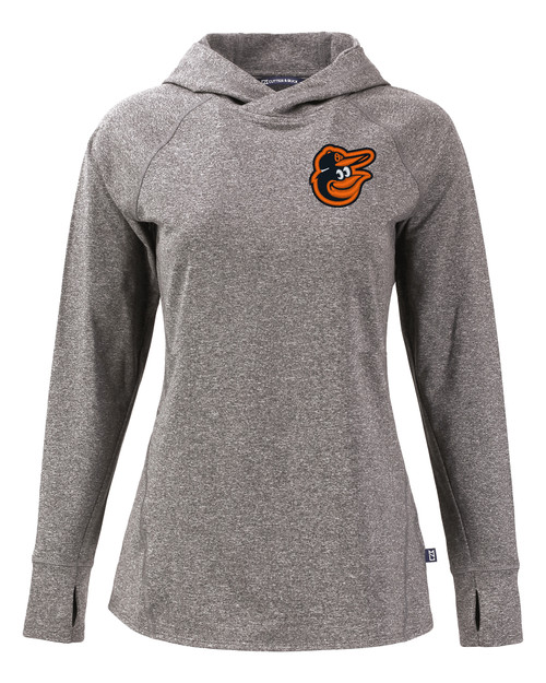 Baltimore Orioles Cutter & Buck Adapt Knit Recycled Womens Heathered Hooded Pullover BLH_MANN_HG 1